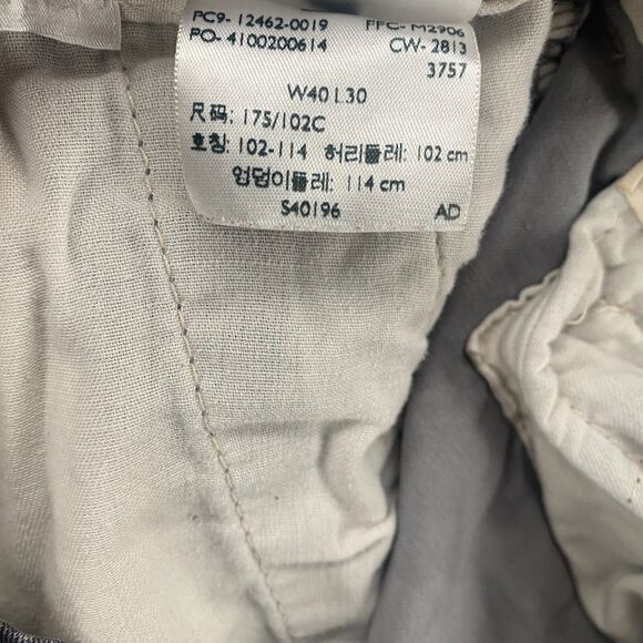 Levis Pants Mens 40x30 Black Gray Camo Cargo Mid Rise Straight Loose Outdoor 90s - Picture 8 of 13